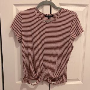 Pink and white striped shirt